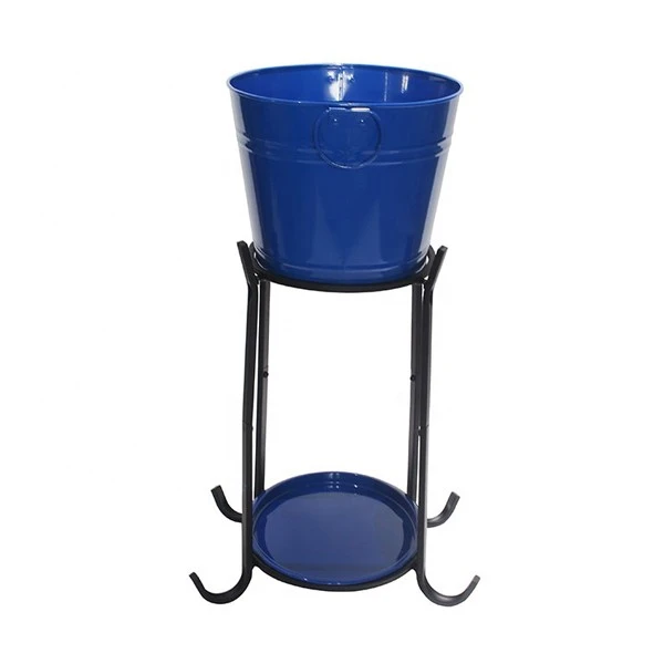 Galvanized Ice Bucket With Stand factory