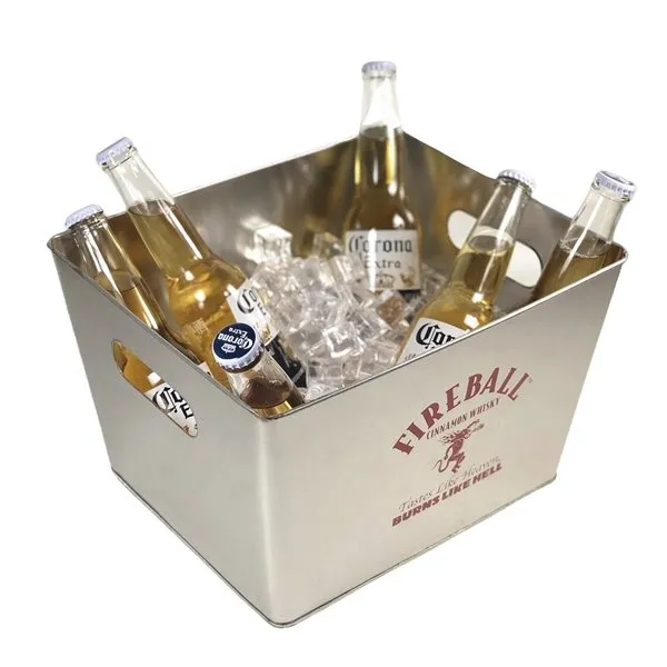 Bwced iâ metel galfanedig