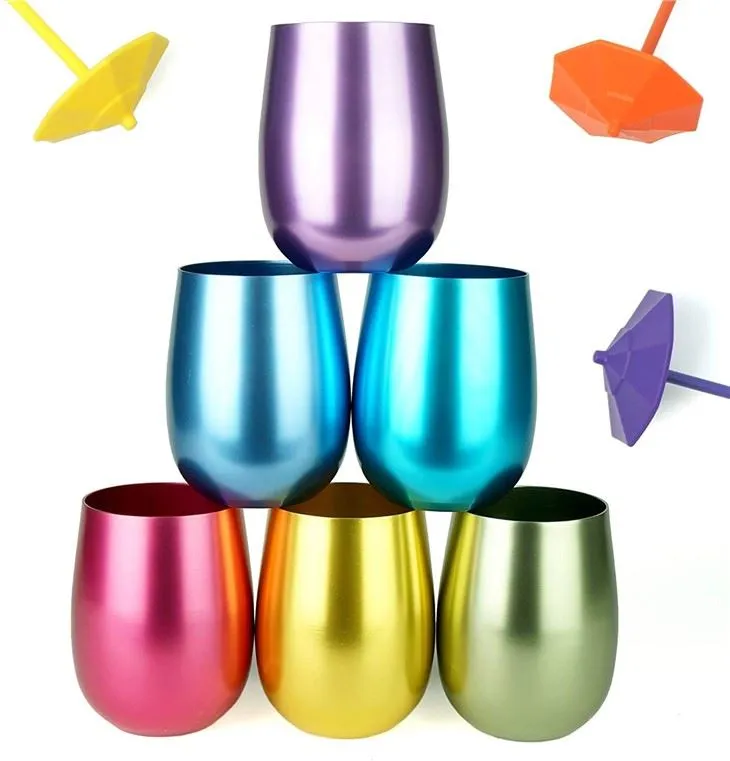 Cwpan Alwminiwm Siâp Wyau Shatterproof Ailgylchadwy