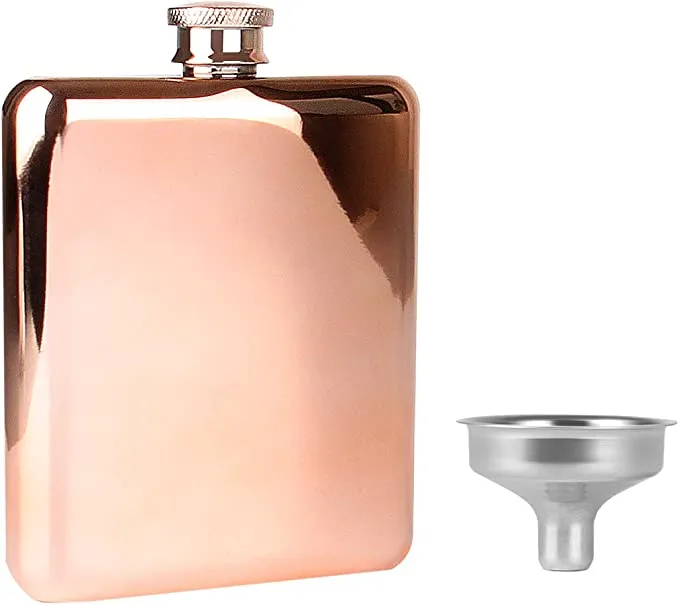 Fflasg glun dur gwrthstaen aur rhosyn