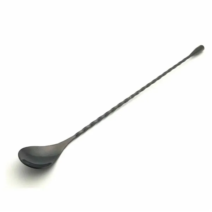 Dur Di-staen Du Bar Stirrer Llwy Cockatil