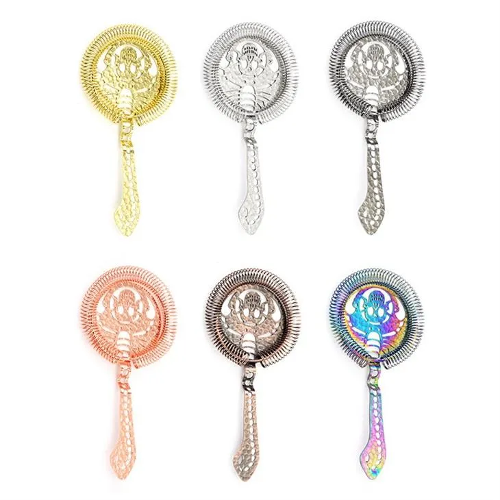 Dur Di-staen Bar Strainer Offer Bar Coctel Proffesiynol