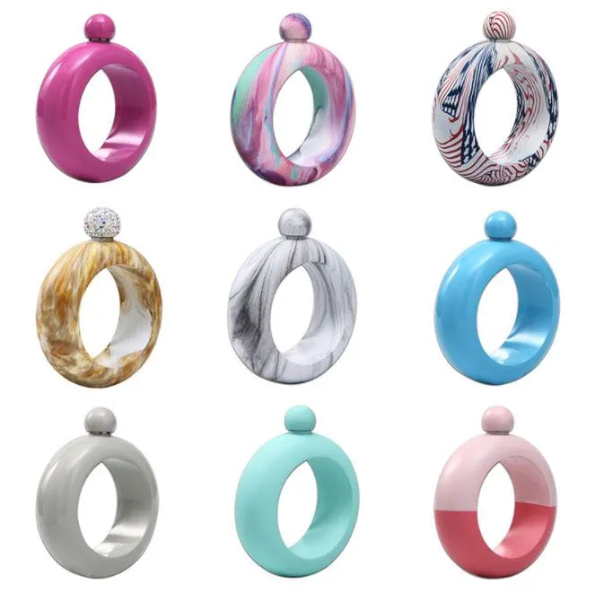 Fflasg breichled arddwrn dur gwrthstaen